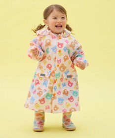 MIKI HOUSE HOT BISCUITS 【80-120cm】カラフルビーンズ 総柄レインコート