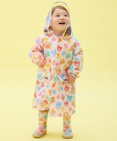 MIKI HOUSE HOT BISCUITS 【80-120cm】カラフルビーンズ 総柄レインコート