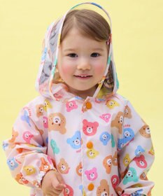 MIKI HOUSE HOT BISCUITS 【80-120cm】カラフルビーンズ 総柄レインコート