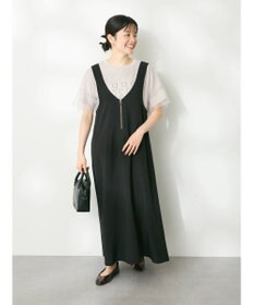 CRAFT STANDARD BOUTIQUE 前後2WAY麻調パネルワンピース