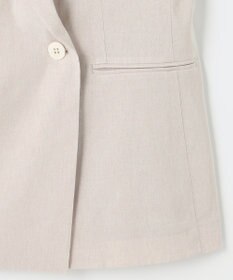 23区 【セットアップ対応/洗える】リネンレーヨンストレッチ ダブル ジャケット