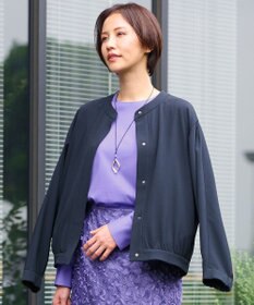 自由区 【セットアップ対応・洗える】トリアセジョーゼット ブルゾン