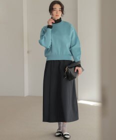 組曲 【WEB限定】フラワーチュールタートルネック カットソー