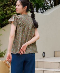 Tiaclasse L 花柄フリルブラウス