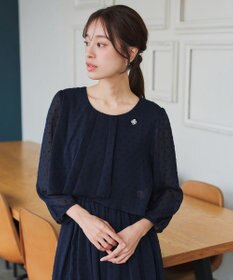 Tiaclasse L 【洗える】シフォンドレープワンピース