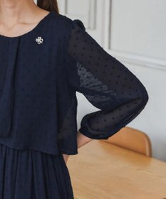 Tiaclasse L 【洗える】シフォンドレープワンピース