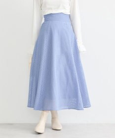 earth music&ecology シアーチェックスカート