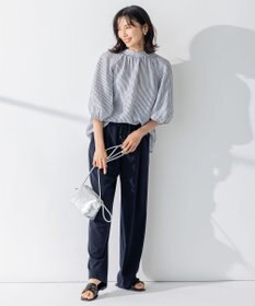 23区 L 【WEB限定/洗える】2WAYストレッチツイル ワイドパンツ