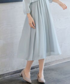 Tiaclasse L 【洗える】シフォンドレープワンピース