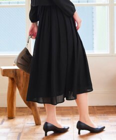 Tiaclasse L 【洗える】シフォンドレープワンピース