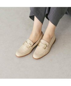 MODE ET JACOMO <carino>【レイン対応】バックルソフトスクエアトゥローファー
