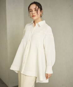 #Newans 【洗濯機可能】Aラインパネルチュニックシャツ