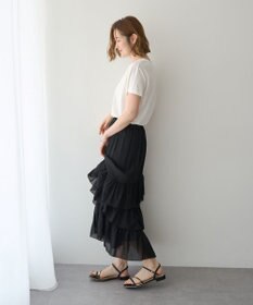 YECCA VECCA アシメラッフルスカート