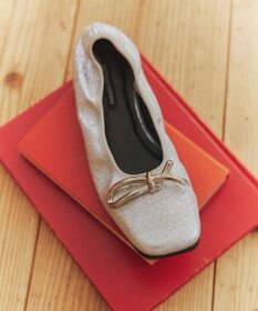 Bridget Birkin 【PARADIS COULEUR】スクエアトウメタルリボンバレエシューズ