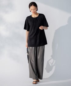 自由区 L 【洗える】チンツサテンタンブラー ワイドパンツ