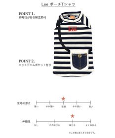 PET PARADISE  Lee ボーダー Tシャツ   デニム ポーチ風 小型犬