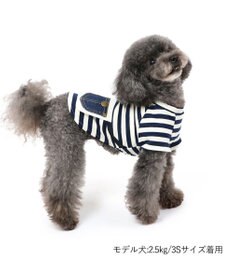 PET PARADISE  Lee ボーダー Tシャツ   デニム ポーチ風 小型犬