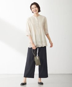 J.PRESS LADIES L 【洗える・イージーケア】ソフトタイプライター セミワイド パンツ