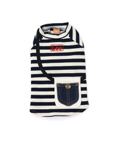 PET PARADISE  Lee ボーダー Tシャツ   デニム ポーチ風 小型犬