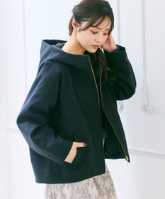 Feroux フード付きコクーンショート コート