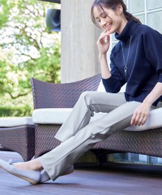 Tiaclasse 【シーズンレス・日本製・洗える】ローズファイン・スリムストレートパンツ