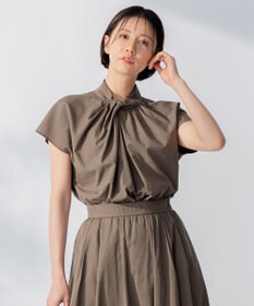 自由区 L 【洗える】ストレッチタイプライター ブラウス