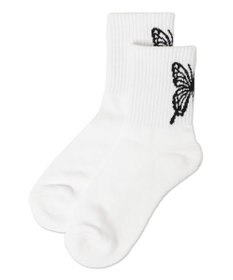 WEGO バックバタフライクルーソックス