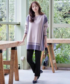 Tiaclasse 【シーズンレス・日本製・洗える】ローズファイン・スリムストレートパンツ