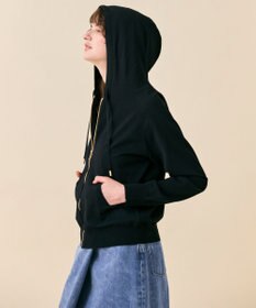 BEIGE， MONSTERA / ストレッチ フーデットニット