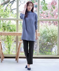 Tiaclasse 【シーズンレス・日本製・洗える】ローズファイン・スリムストレートパンツ