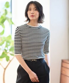 ANY リブボーダーニット