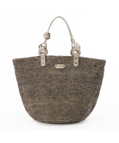 IBIZA ラフィア　ハンドバッグ（草木染め）