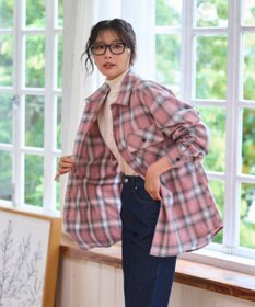 WEGO 【2025年秋冬新作/SMLサイズ展開/ユニセックス着用ITEM】オンブレチェックネルシャツ（LS）