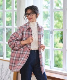 WEGO 【2025年秋冬新作/SMLサイズ展開/ユニセックス着用ITEM】オンブレチェックネルシャツ（LS）