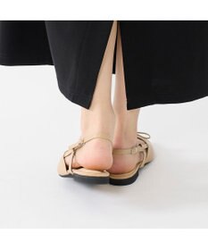 MODE ET JACOMO <carino>グリッターコンビフラットシューズ