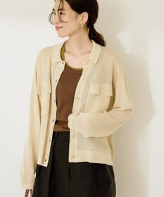 AMERICAN HOLIC シアー襟付きカーディガン