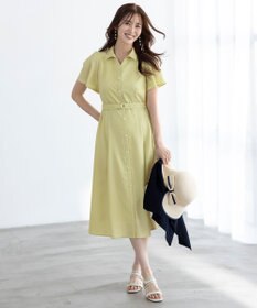 ANY SIS S 【接触冷感・UVカット・速乾】スムージーポリエステル シャツワンピース