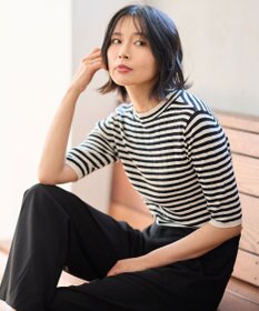 ANY リブボーダーニット