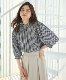 ANY L 【接触冷感/UVカット/抗菌防臭/速乾】エニイファンクション シャーリングブラウス