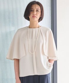 自由区 【洗える】バックサテンジョーゼット  ブラウス