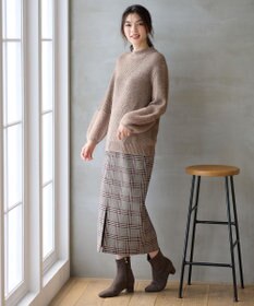 ANY ラムウールフェザーコンビプルオーバー