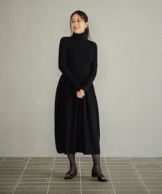#Newans 【カシミヤ混】フィット＆フレアニットワンピース