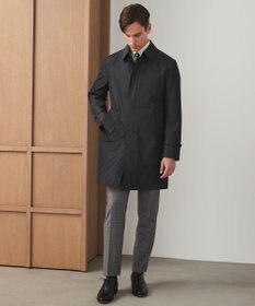 GOTAIRIKU ダウンライナー装着可【半裏仕様でより軽量】メランジシャンブレー ステンカラースプリングコート