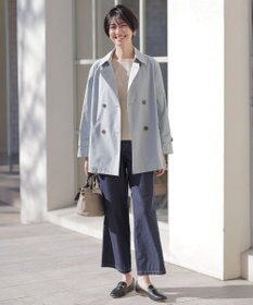 J.PRESS LADIES 【洗える】5ozバージラコンパクト デニム セミワイドパンツ