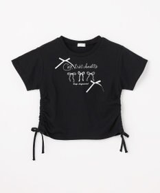 ANY KIDS 【洗濯機可能】ドロスト 裾リボンTシャツ