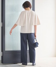 自由区 【洗える】バックサテンジョーゼット  ブラウス