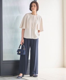 自由区 【洗える】バックサテンジョーゼット  ブラウス