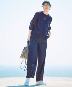 自由区 【カタログ掲載・洗える】フラワータイルレース パンツ