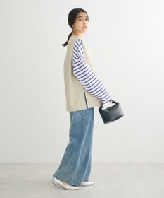 Green Parks フェイクレザーＶネックベスト