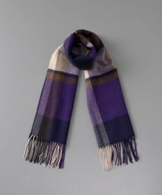 AURORA foulatelier　フラトリエ　カシミヤ起毛 チェック柄  ストール